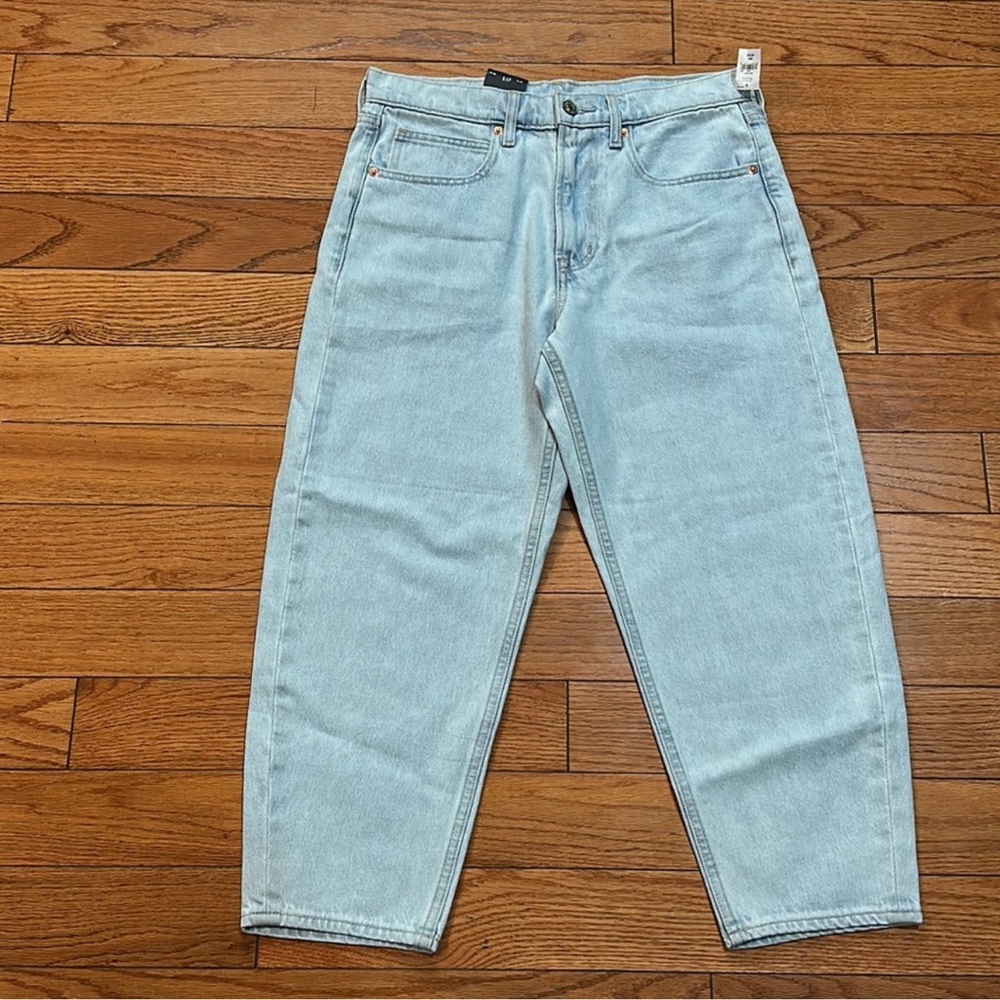 🔥🔥🔥NEW Gap Barrel High Rise Light Wash Petite Jeans 6P
